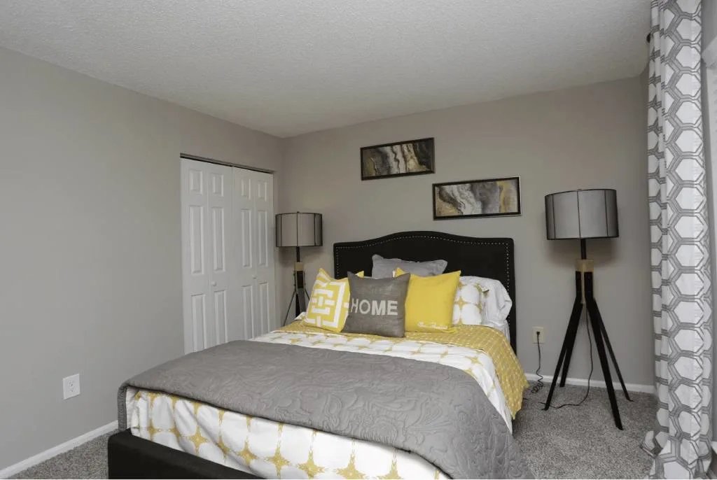 bedroom at Caledon Apartments located in Greenville, SC