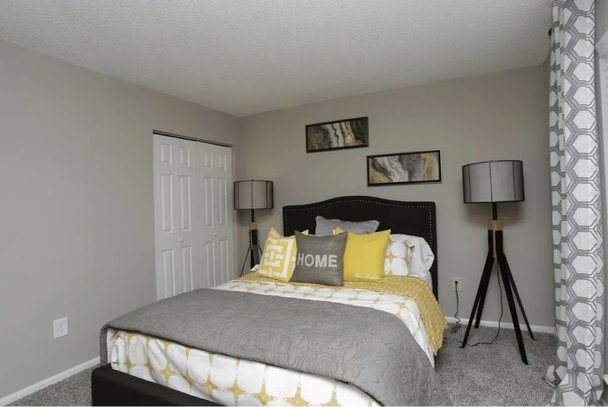 bedroom at Caledon Apartments located in Greenville, SC